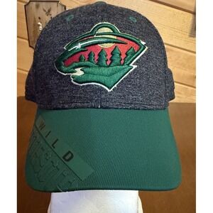 Minnesota Wild Hat Cap Reebok Center Ice NHL Adult L/XL Flex-fit Embroidered